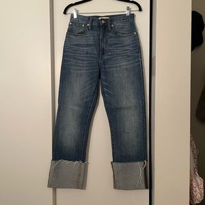 Madewell rigid straight crop jean
